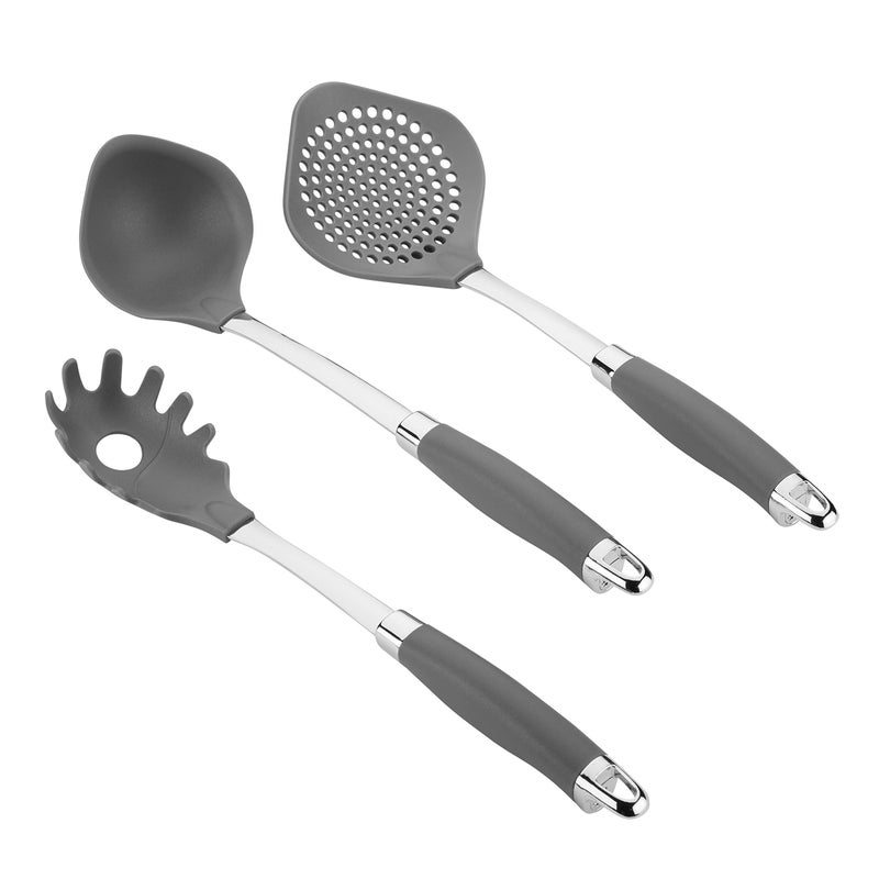 Anolon Gadgets Utensil Kitchen Pasta Cooking Tools Set, 3 Piece, Graphite Gray - Image 1